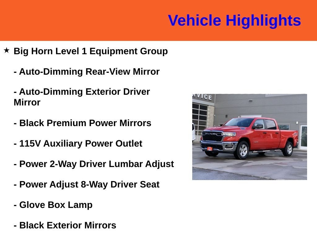 2025 RAM 1500 Big Horn/Lone Star