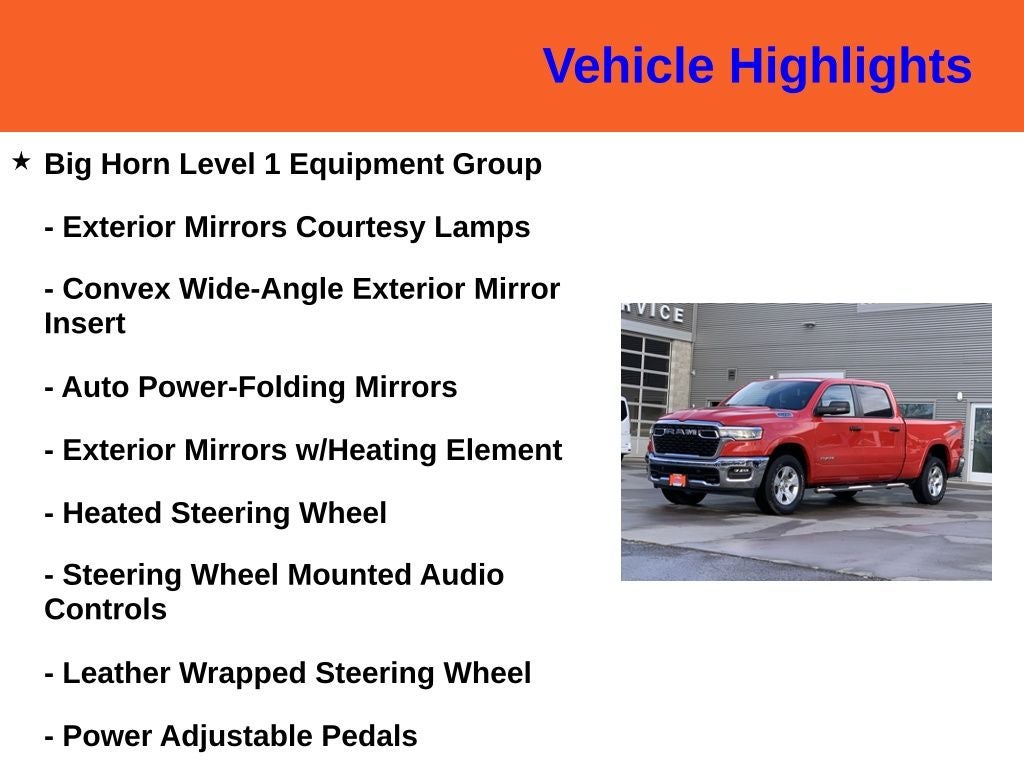 2025 RAM 1500 Big Horn/Lone Star