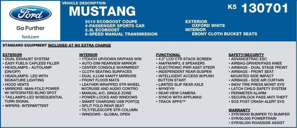 2019 Ford Mustang EcoBoost