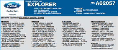 2021 Ford Explorer Platinum