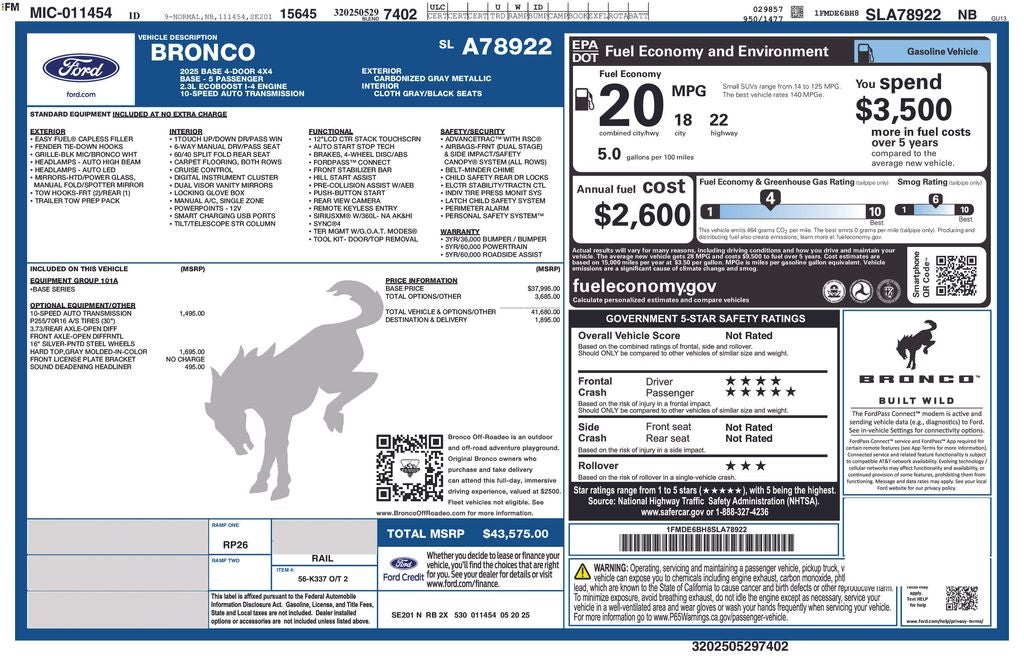 2025 Ford Bronco Base