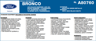 2024 Ford Bronco Black Diamond