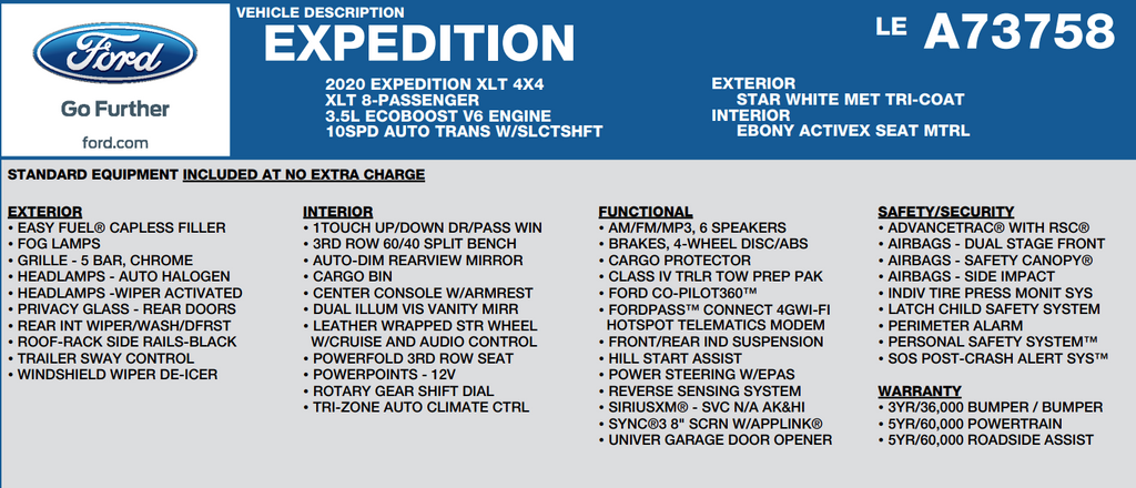 2020 Ford Expedition XLT