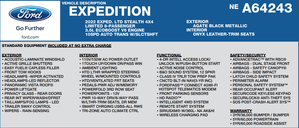 2022 Ford Expedition Limited