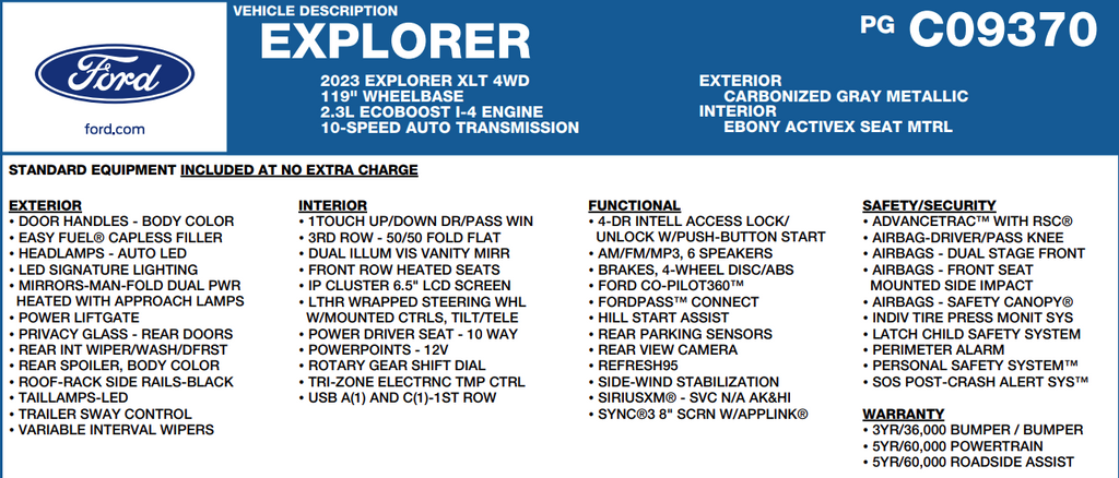 2023 Ford Explorer XLT