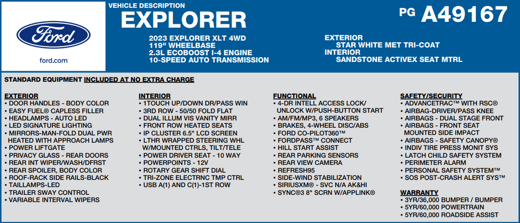 2023 Ford Explorer XLT
