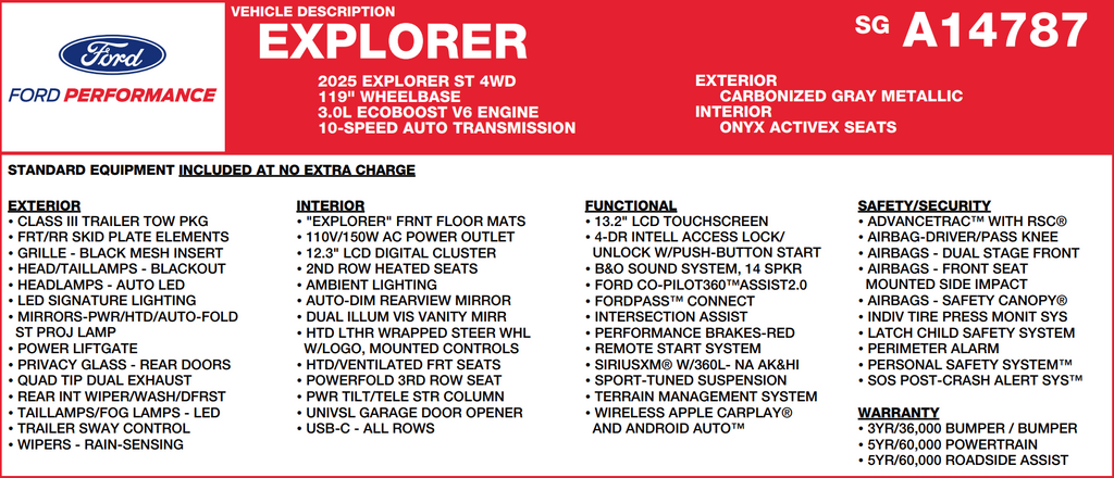 2025 Ford Explorer ST