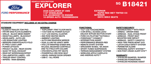 2025 Ford Explorer ST