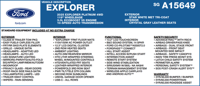 2025 Ford Explorer Platinum