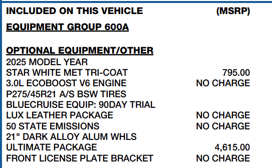 2025 Ford Explorer Platinum
