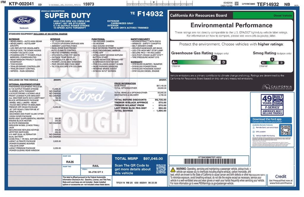 2026 Ford F-350SD Lariat