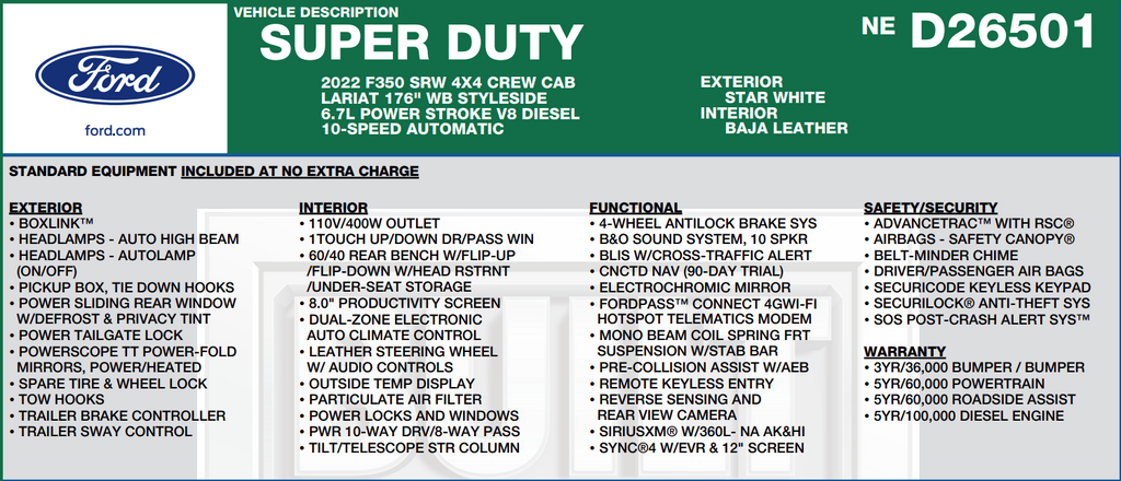 2022 Ford F-350SD Lariat