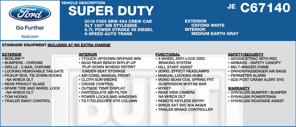 2018 Ford F-350SD XLT
