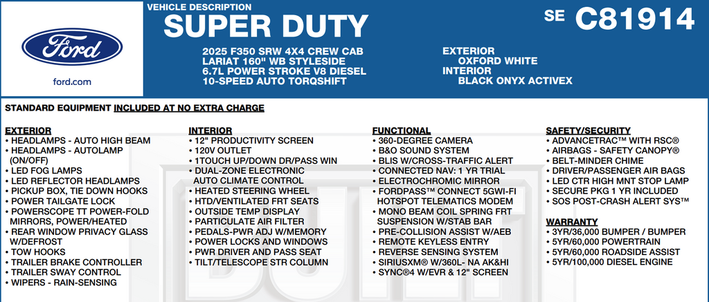 2025 Ford F-350SD Lariat