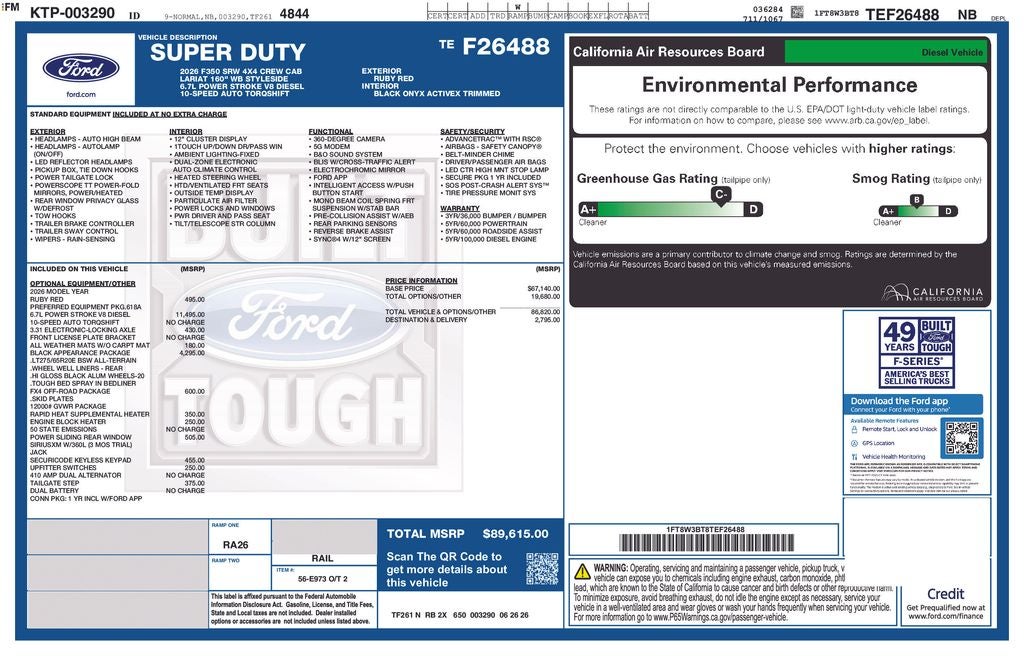 2026 Ford F-350SD Lariat