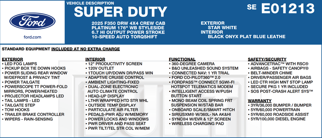 2025 Ford F-350SD Platinum DRW