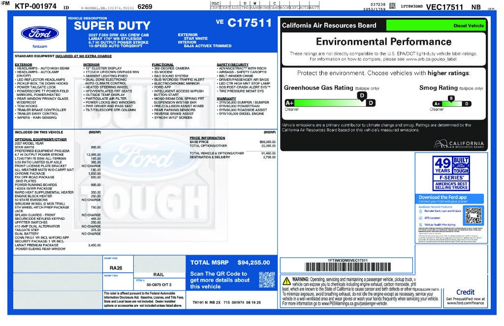 2027 Ford F-350SD Lariat DRW