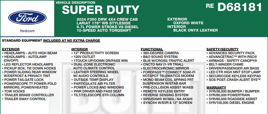 2024 Ford F-350SD Lariat DRW