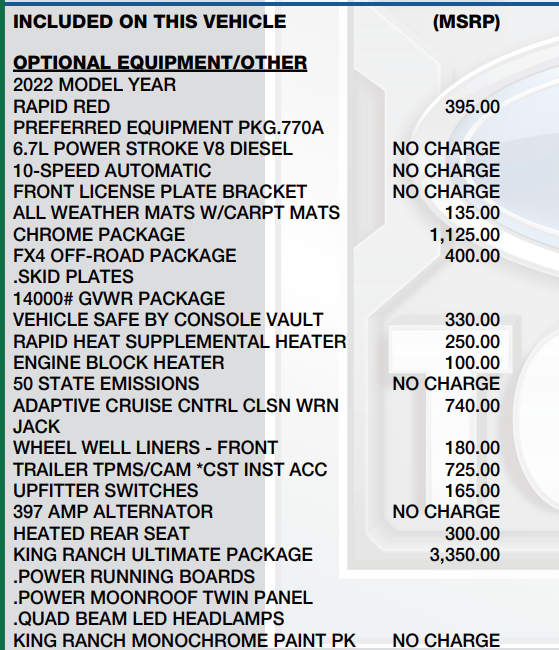 2022 Ford F-450SD King Ranch DRW