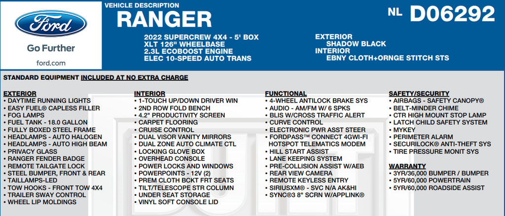 2022 Ford Ranger XLT