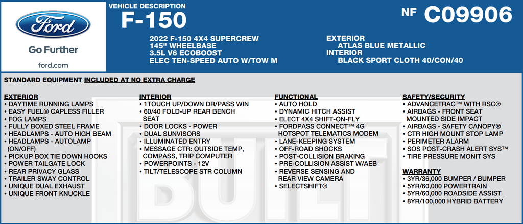 2022 Ford F-150 Tremor