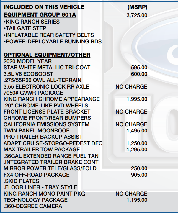 2020 Ford F-150 King Ranch