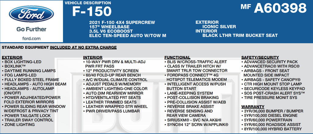2021 Ford F-150 Lariat