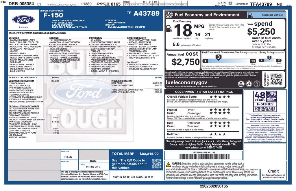 2026 Ford F-150 Tremor