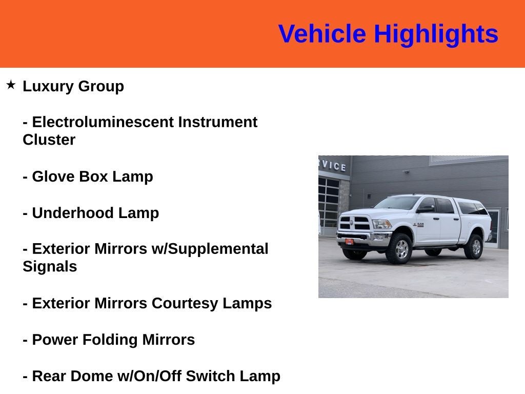 2016 RAM 2500 Outdoorsman