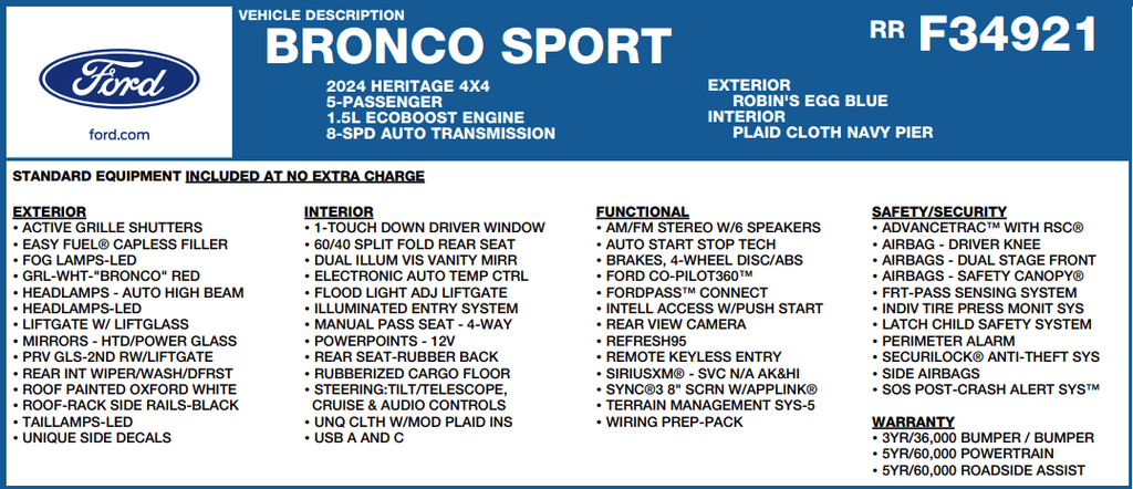 2024 Ford Bronco Sport Heritage