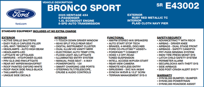 2025 Ford Bronco Sport Heritage
