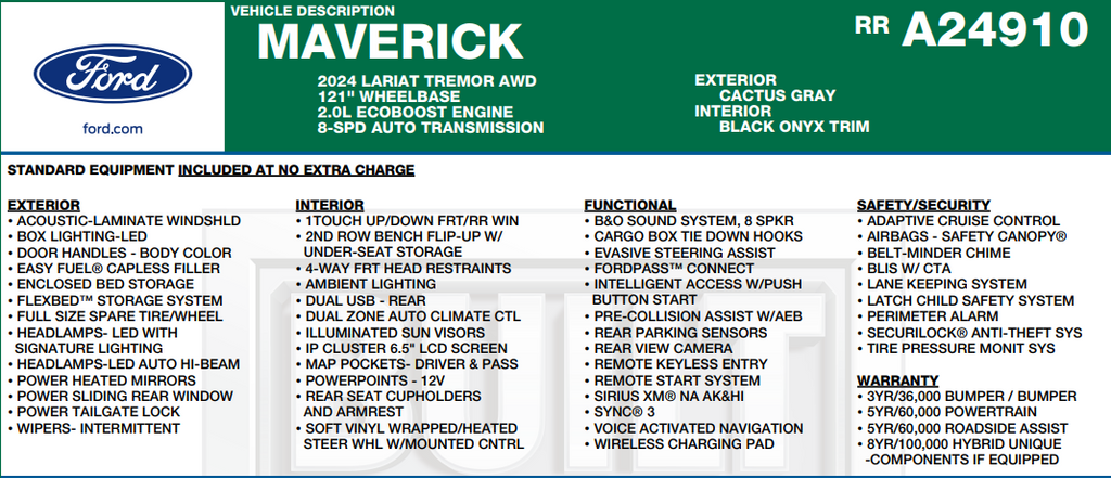 2024 Ford Maverick Lariat