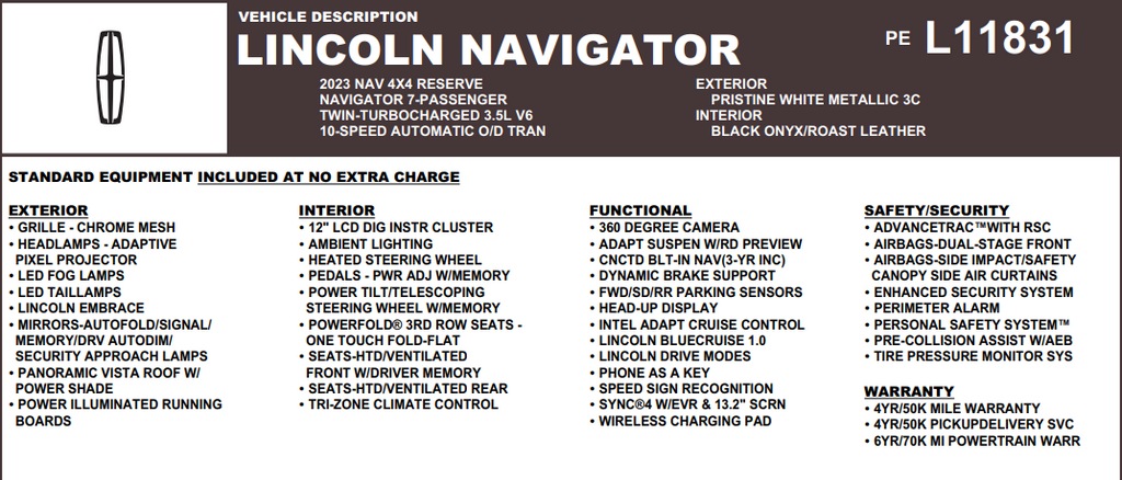 2023 Lincoln Navigator Reserve